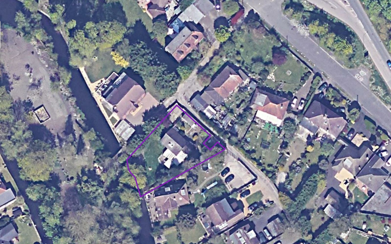 Aerial view of Belweir Close, Wraysbury project site